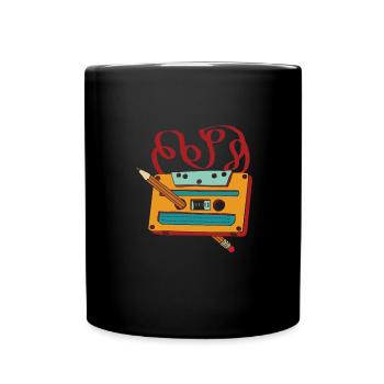 Cassette Musique Mixtape Lecteur de Cassettes des années 80 - Mug uni - noir - Devant