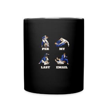 My last e-mail - Humor in the office - Full Colour Mug - black - Front