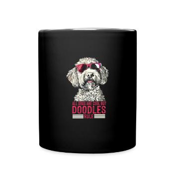 Tous les chiens sont cool, mais les griffonnages règnent sur le labradoodle - Mug uni - noir - Devant