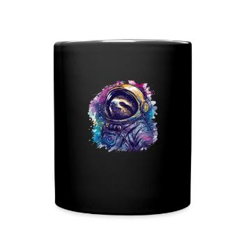 Faultier-Astronaut - Eine Weltraumreise In - Tasse einfarbig - Schwarz - Vorne