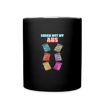 Check Out My Abs - 3D Printer - Full Colour Mug - black - Front