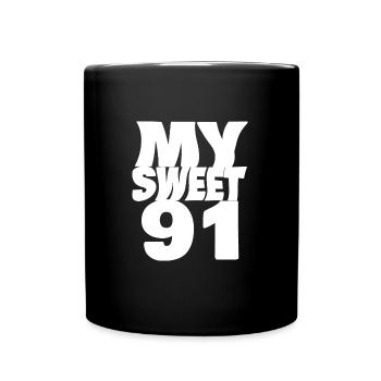 Sweet 91 - Full Colour Mug - black - Front