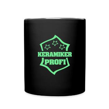 Geschenk für Keramiker - Tasse einfarbig - Schwarz - Vorne