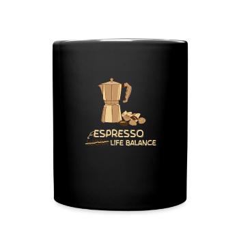 Espresso Life Balance Kaffee Espressomaschine - Tasse einfarbig - Schwarz - Vorne