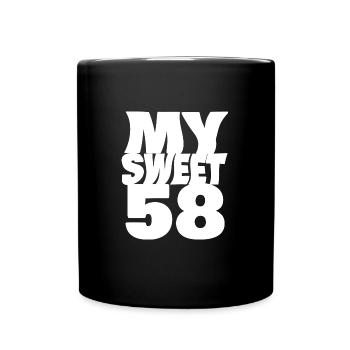 Birthday 58 - Full Colour Mug - black - Front