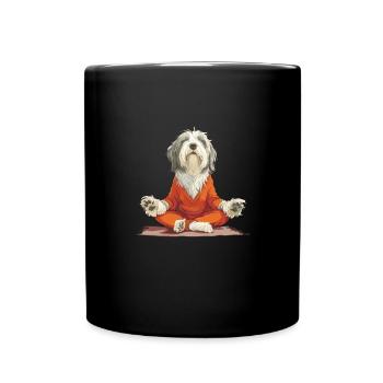 Inspirer, Expirer - Carlin, Yoga, Exercice, Sports canins - Mug uni - noir - Devant