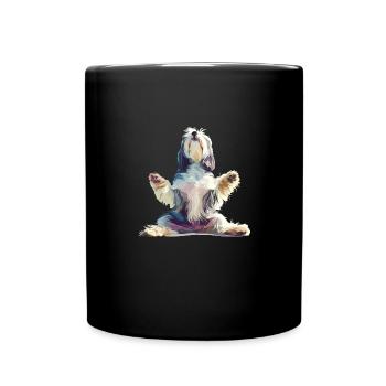 Inspirer, Expirer - Carlin, Yoga, Exercice, Sports canins - Mug uni - noir - Devant