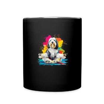 Inspirer, Expirer - Carlin, Yoga, Exercice, Sports canins - Mug uni - noir - Devant