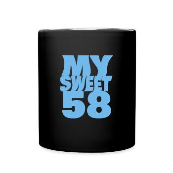 Sweet 58 - Full Colour Mug - black - Front