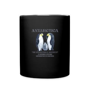 Antarctique - Le continent international - Mug uni - noir - Devant