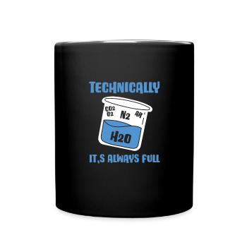 Technically, it's always crowded - - Full Colour Mug - black - Front
