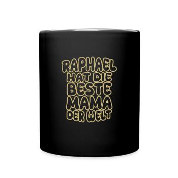 Geschenk für Raphael - Tasse einfarbig - Schwarz - Vorne