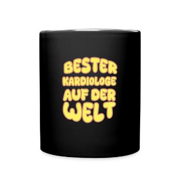 Kardiologe als Berufung - Tasse einfarbig - Schwarz - Vorne
