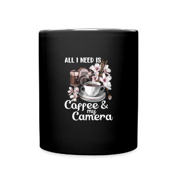 All I need is coffee - Full Colour Mug - black - Front