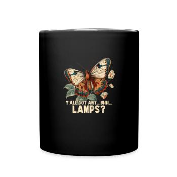 Y'all Got Any... Uhh... Lamps Moth - Full Colour Mug - black - Front