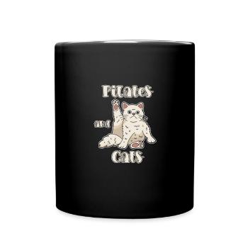 Pilates and cats relaxation motif - Full Colour Mug - black - Front