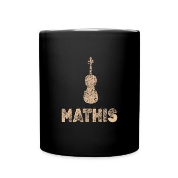 Mathis als Bratsche - Tasse einfarbig - Schwarz - Vorne