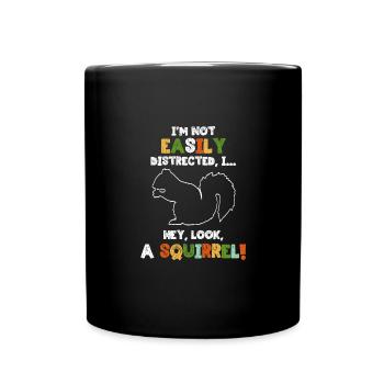 Je ne suis pas facile à distraire Hey, un - Mug uni - noir - Devant