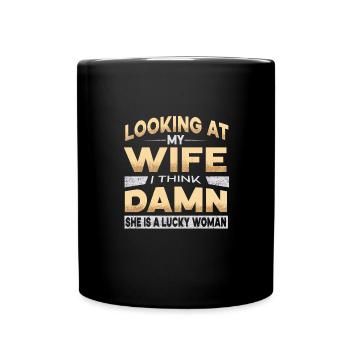 En regardant ma femme, je me dis que c’est bon sang - Mug uni - noir - Devant