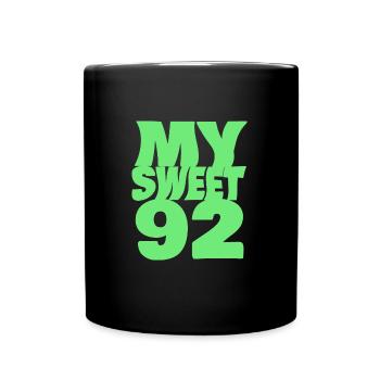 Birthday 92 - Full Colour Mug - black - Front