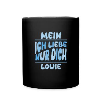 Mann Louie - Tasse einfarbig - Schwarz - Vorne