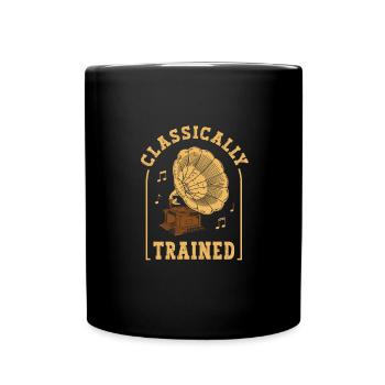 Classically Trained Vintage Schallplattenspieler - Tasse einfarbig - Schwarz - Vorne