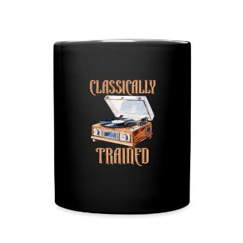 Classically Trained Vintage Schallplattenspieler - Tasse einfarbig - Schwarz - Vorne