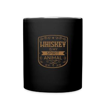 Whiskey is my Spirit Animal experience - Full Colour Mug - black - Front