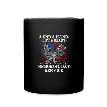 Prêter un soulèvement de main Un service du Memorial Day du cœur - Mug uni - noir - Devant
