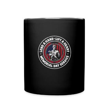Prêter un soulèvement de main Un service du Memorial Day du cœur - Mug uni - noir - Devant