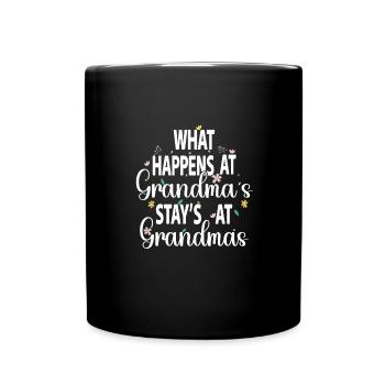 What happens at grandma's stays with grandma - Full Colour Mug - black - Front