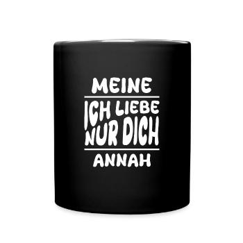 Frau Annah - Tasse einfarbig - Schwarz - Vorne