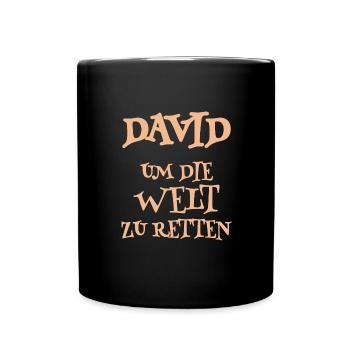 Helper David - Full Colour Mug - black - Front