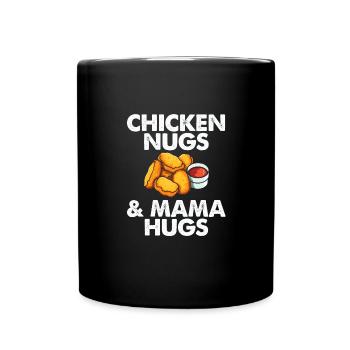 Nugs de poulet et câlins de maman - Mug uni - noir - Devant