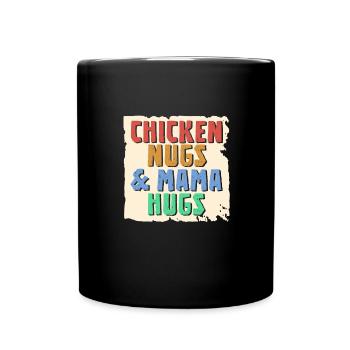 Nugs de poulet et câlins de maman - Mug uni - noir - Devant