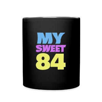 Sweet 84 - Full Colour Mug - black - Front