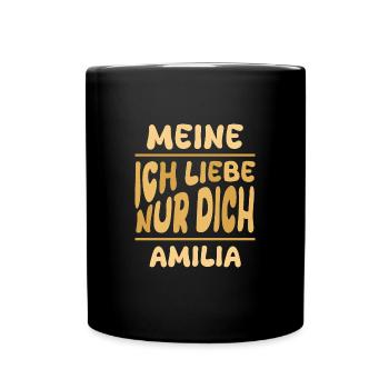 Mme Amilia - Mug uni - noir - Devant