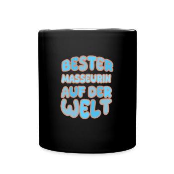Geschenk für Masseurin - Tasse einfarbig - Schwarz - Vorne