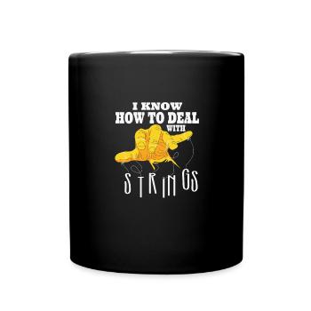 Je sais comment gérer les cordes - Cooles und - Mug uni - noir - Devant
