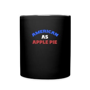 Graphique américain en tant que tarte aux pommes en rouge et vert - Mug uni - noir - Devant