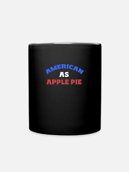 American As Apple Pie Grafik in Rot und Grün - Tasse einfarbig - Schwarz