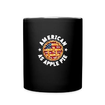 Graphique américain en tant que tarte aux pommes en rouge et vert - Mug uni - noir - Devant