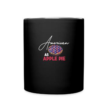 American As Apple Pie Graphic in Red and Green - Full Colour Mug - black - Front
