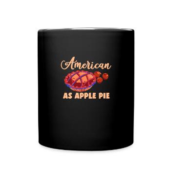 Graphique américain en tant que tarte aux pommes en rouge et vert - Mug uni - noir - Devant