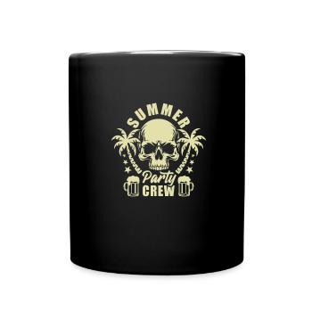 Summer Party Crew - es eskaliert eh - Bierglas - Tasse einfarbig - Schwarz - Vorne
