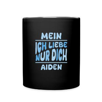 Aiden - Tasse einfarbig - Schwarz - Vorne