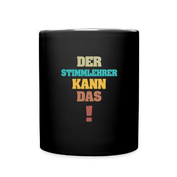 Professeur de voix drôle - Mug uni - noir - Devant