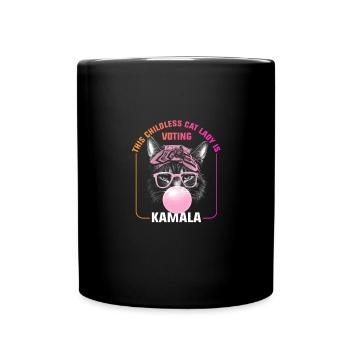 Kamala Harris & Tim Walz 2024 Chemise de soutien - Mug uni - noir - Devant