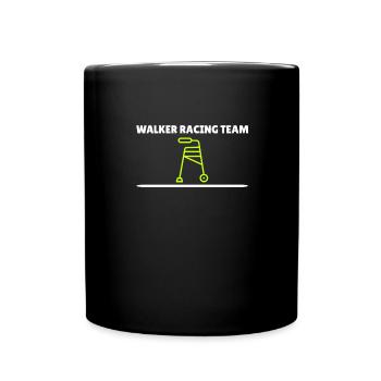 Walker Racing Team - Lustiger Rollator - Tasse einfarbig - Schwarz - Vorne