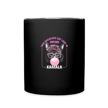 Kamala Harris et Tim Walz 2024 - Chatière sans enfant - Mug uni - noir - Devant